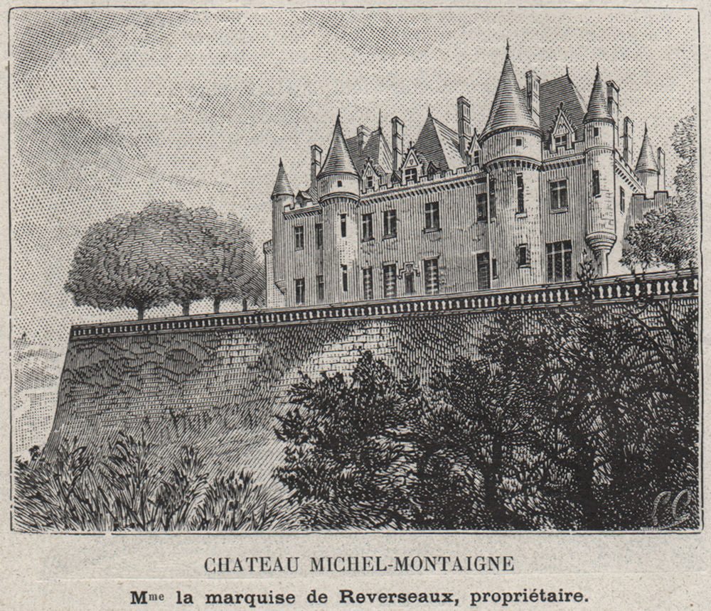SAINT-ÉMILIONNAIS. Chateau michel-Montaigne. Reverseaux. Bordeaux. SMALL 1908